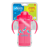 Dr Brown's Πλαστικό Παγούρι Θερμός με Καλαμάκι σε Ροζ χρώμα 300ml