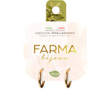 Farma Bijoux Υποαλλεργικά Σκουλαρίκια Μικροί Κρίκοι Επιχρυσωμένοι 8mm