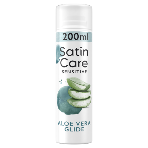 Gillette Satin Care Sensitive Skin Gel Ξυρίσματος με Αλόη για Ευαίσθητες Επιδερμίδες 200ml