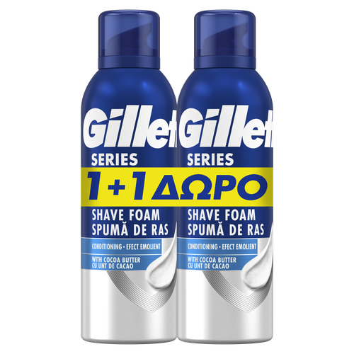 Gillette Series Αφρός Ξυρίσματος Conditioning 2x200ml Δώρο