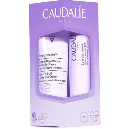 Caudalie Vinotherapist Hand & Nail Repairing Cream Ενυδατική Κρέμα Χεριών 30ml & Lip Conditioner 4.5gr