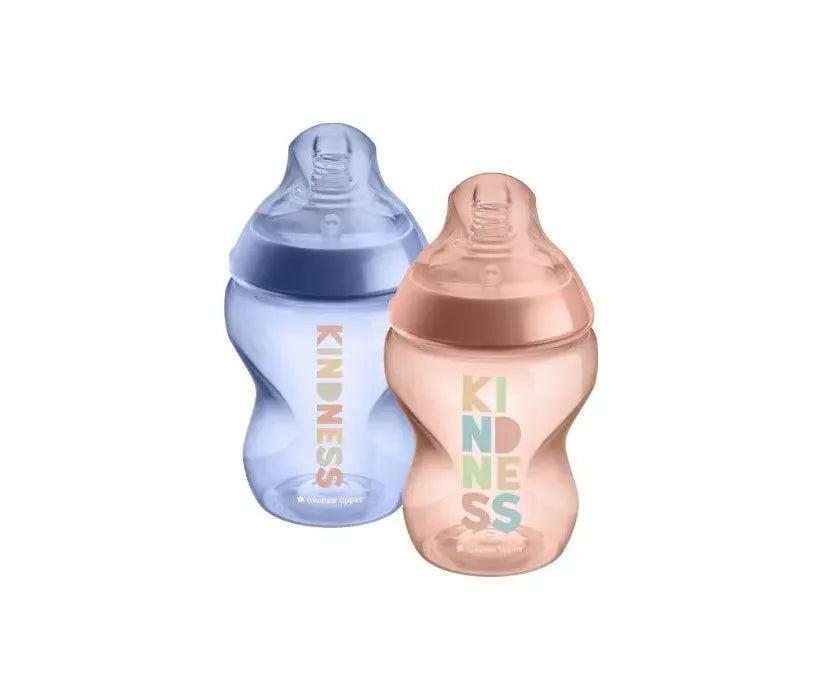 Tommee Tippee Closer To Nature Πλαστικά Μπιμπερό Με Θηλή Σιλικόνης Κατά Των Κολικών 0m+ 2 Τεμάχια 260ml (42255005)