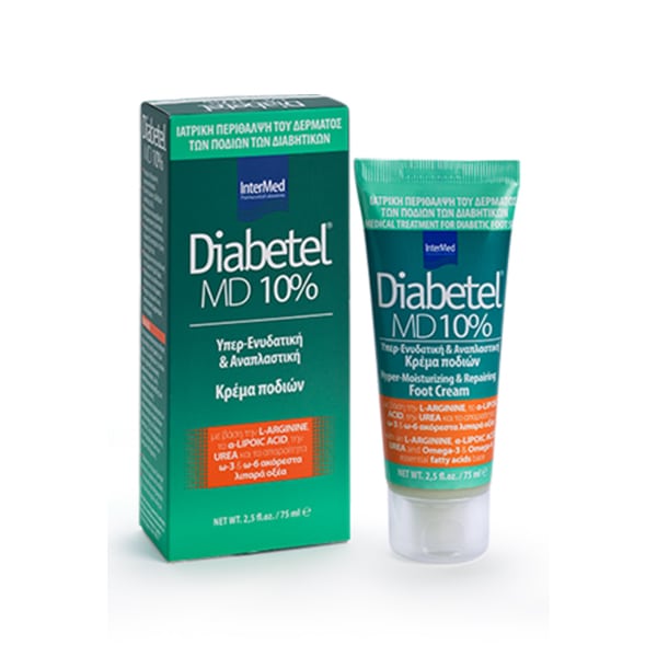 Intermed Diabetel MD Cream 10% Κρέμα Εντατικής Ενυδάτωσης Με Ουρία 10% 75ml