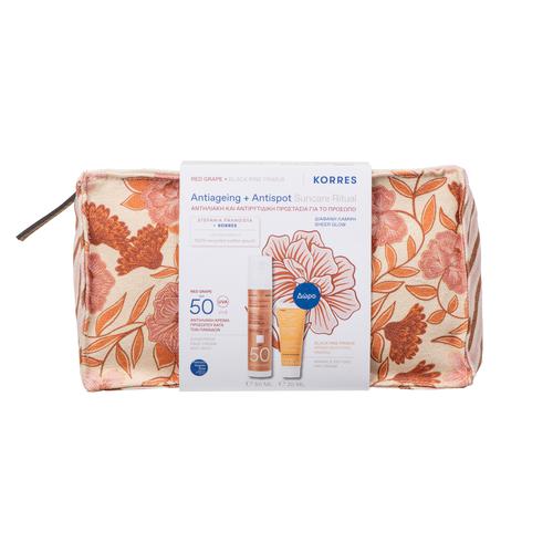 Korres Κόκκινο Σταφύλι Αντηλιακή Κρέμα Προσώπου με Διάφανη Λάμψη SPF50 50ml & Δώρο Black Pine Primus Κρέμα Ημέρας 20ml