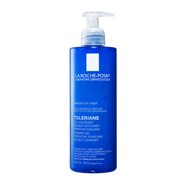 La Roche Posay Toleriane Foaming Gel Double Cleanser Αφρώδες Τζελ Καθαρισμού για Ευαίσθητο Δέρμα 400ml