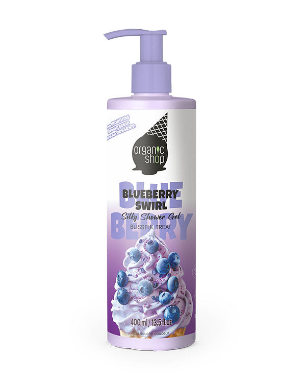 Natura Siberica Organic Shop Ice Cream Silky Shower Gel Blueberry Swirl – Αφρόλουτρο με μύρτιλο και βατόμουρο 400ml για απαλή, ενυδατωμένη επιδερμίδα