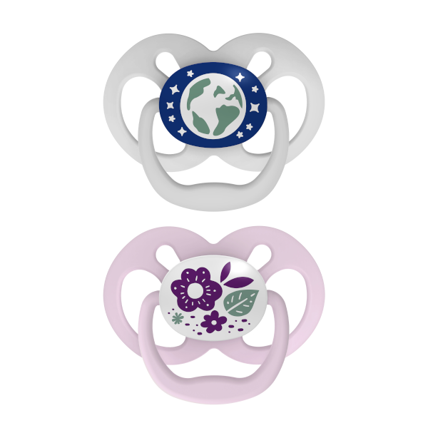 Dr Brown's Advantage Night Σιλικόνης για Κορίτσι 6-18m 2τμχ