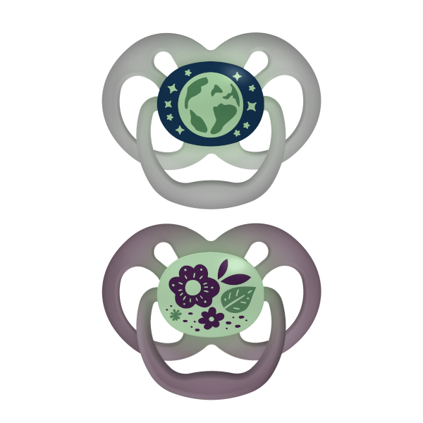 Dr Brown's Advantage Night Σιλικόνης για Κορίτσι 6-18m 2τμχ