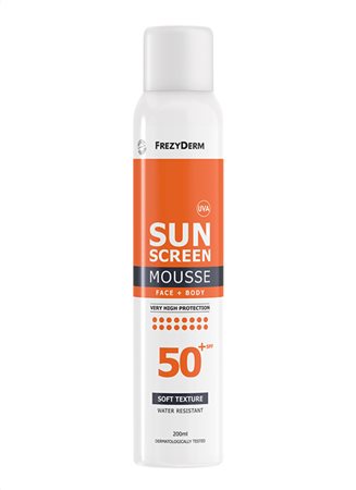 Frezyderm Sun Screen Mousse SPF50+ Face & Body 200ml