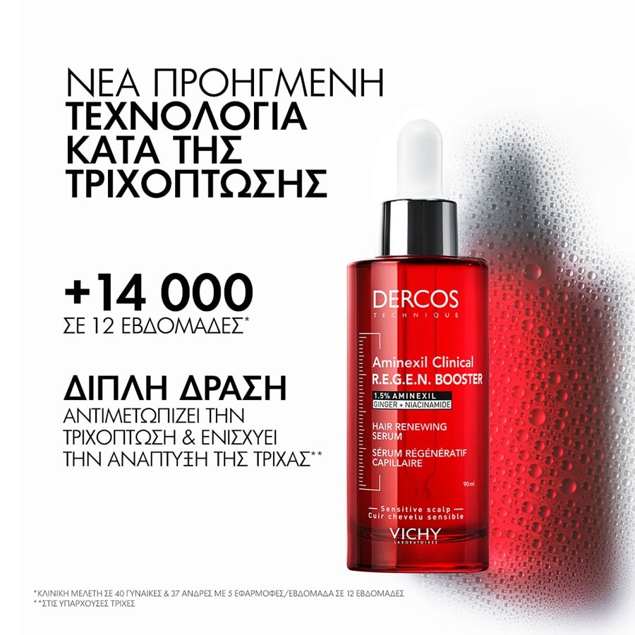 Vichy Dercos Aminexil Clinical R.E.G.E.N. Booster Ορός Κατά Της Τριχόπτωσης 90ml