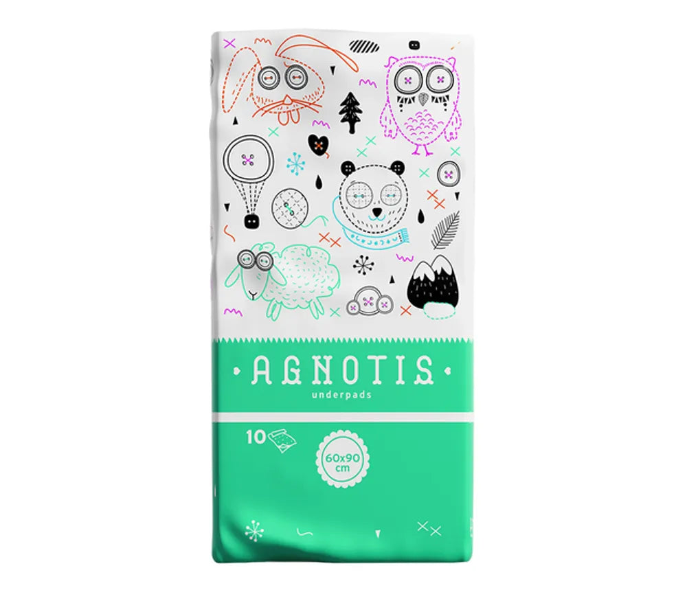 Agnotis Βρεφικά Υποσέντονα Μίας Χρήσης 60x90cm – 10 τεμάχια. Μεγάλη απορροφητικότητα, αδιάβροχη βάση και απόλυτη υγιεινή προστασία για κάθε αλλαγή πάνας, στο σπίτι ή εκτός.