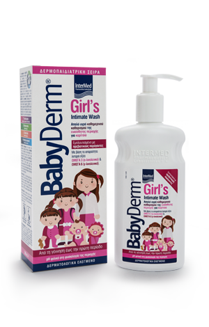 Intermed BabyDerm Girls Υγρό Καθαρισμού Για Την Ευαίσθητη Περιοχή Των Κοριτσιών 0-12ετών 300ml
