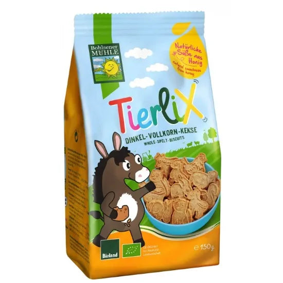 Bohlsener Mühle Tierlix Μπισκότα Ολικής από Ντίνκελ 150g Βιολογικά