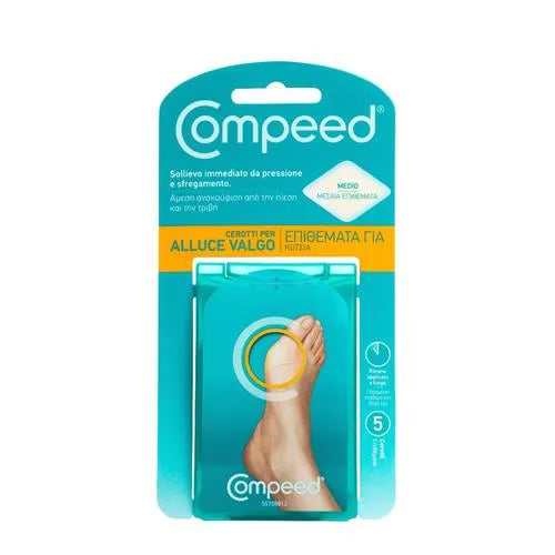 Compeed Επιθέματα για Κότσι (Alluce Valgo) Μέτρια Μέγεθος - 5 Τεμάχια