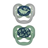 Dr Brown's Advantage Πιθανάκια Ορθοδοντικά Σιλικόνης Sea Blue Φωσφορίζον στο Σκοτάδι