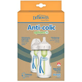 Dr. Brown's Γυάλινα Μπιμπερό Anti-Colic Options+ Wide Neck 2x270ml Συσκευασία