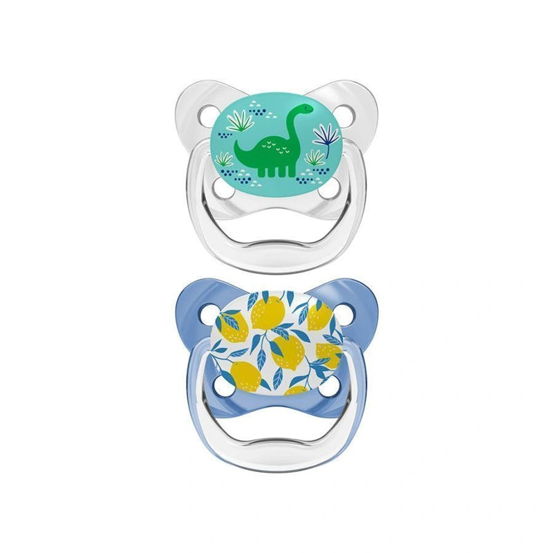 Dr Brown's PreVent Πιπίλες Σιλικόνης Dino & Lemon 2 τεμάχια
