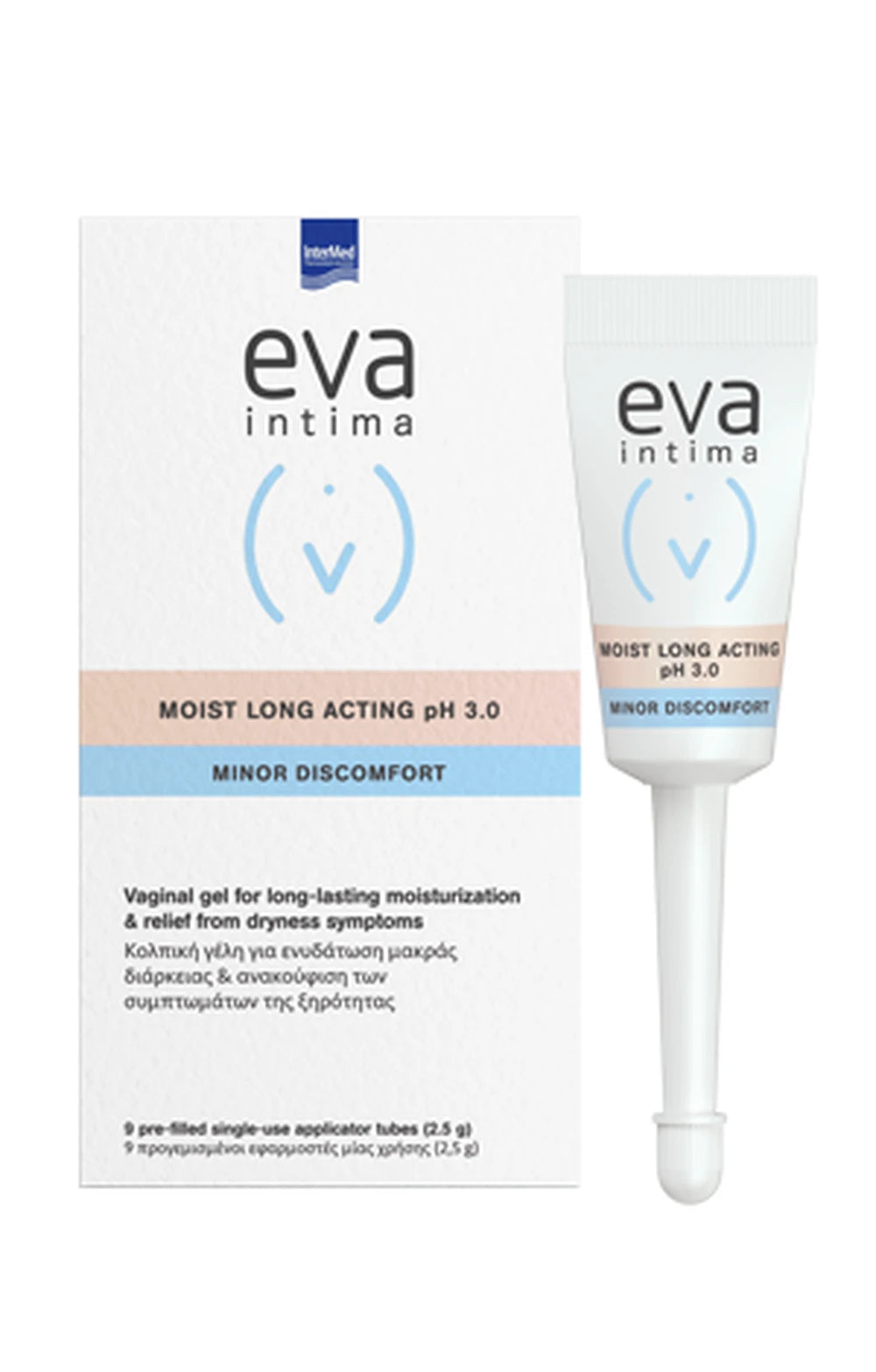 Eva Intima Moist Long Acting pH 3.0 Minor Discomfort Ενυδατικό Κολπικό Gel