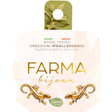 Σκουλαρίκια Farma Bijoux Lizard Χρυσά Υποαλλεργικά Nickel Tested