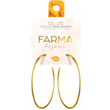 Farma Bijoux Υποαλλεργικά Σκουλαρίκια Κρίκοι Χρυσοί Πλακέ 60mm