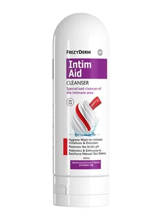 Frezyderm Intim Aid Cleanser - Εξειδικευμένο καθαριστικό για την ευαίσθητη περιοχή, με πρεβιοτικά και Echinacea