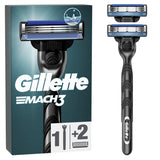 Gillette Mach3 Ξυριστική Μηχανή & Δύο Ανταλλακτικές Κεφαλές Ξυρίσματος