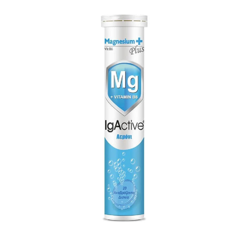 IgActive Magnesium + B6 Λεμόνι 20 Αναβράζοντα Δισκία