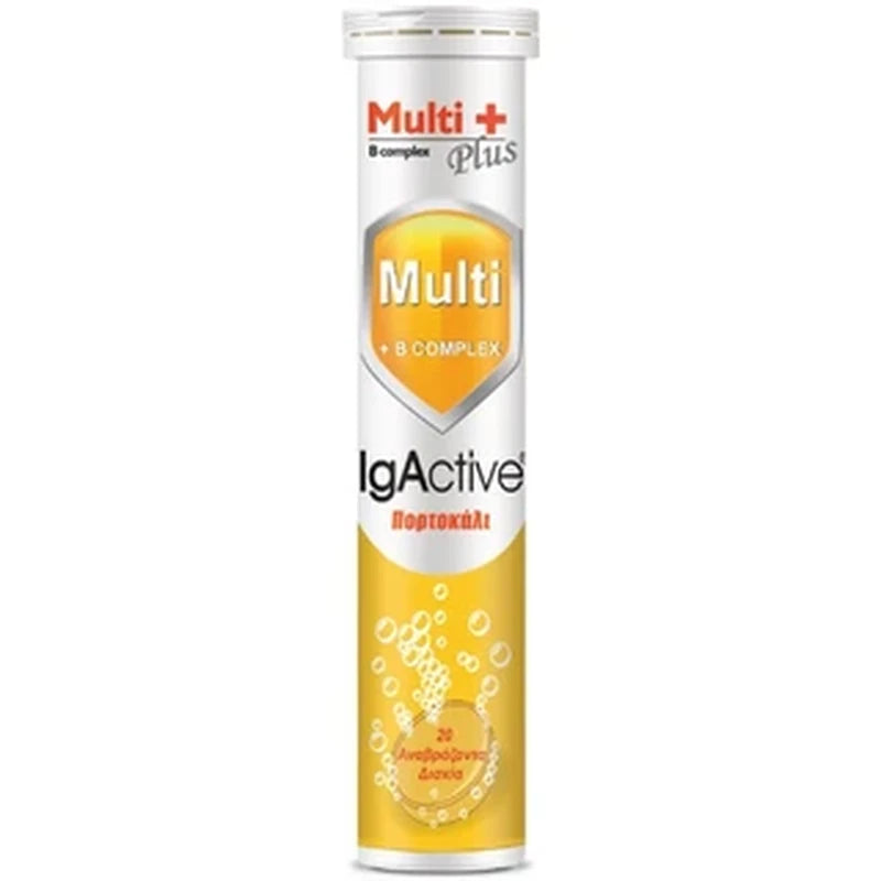IgActive Multi + B Complex Πορτοκάλι 20 Αναβράζοντα Δισκία