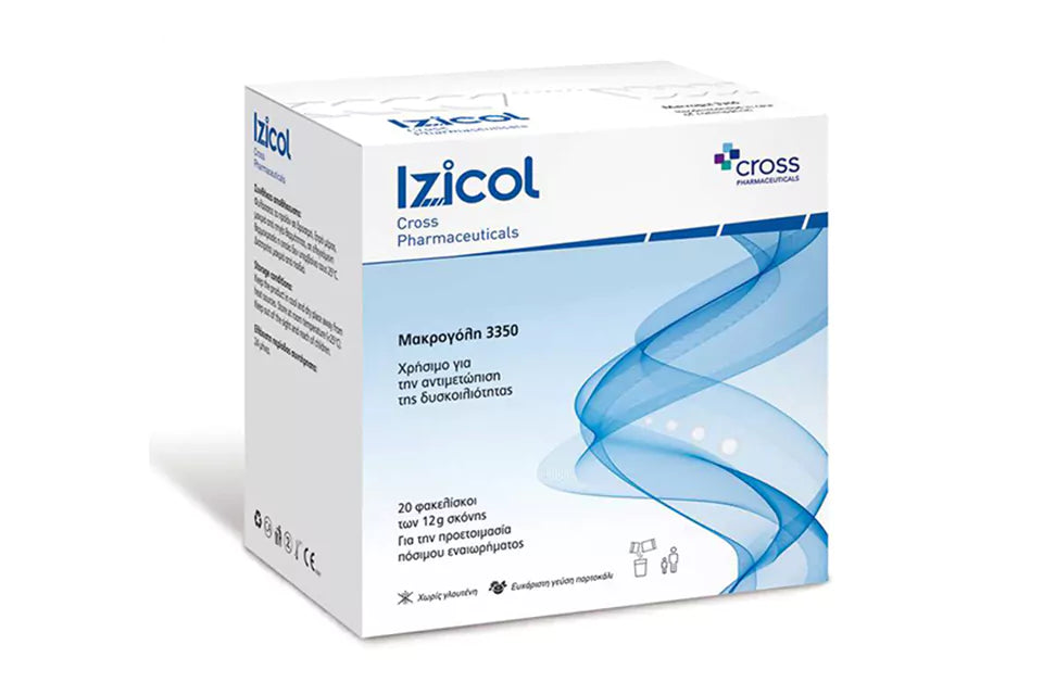 Izicol Μακρογόλη 3350 για δυσκοιλιότητα 20 φακελάκια