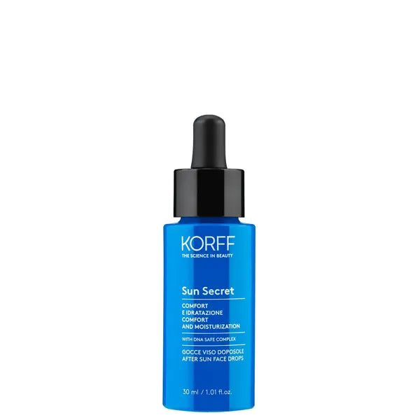 korff sun secret after sun face drops με DNA Safe Complex, ενυδατικές σταγόνες προσώπου μετά τον ήλιο