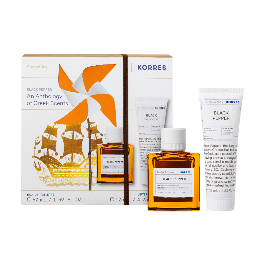Korres Black Pepper Σετ Ανδρικού Αρώματος και Aftershave