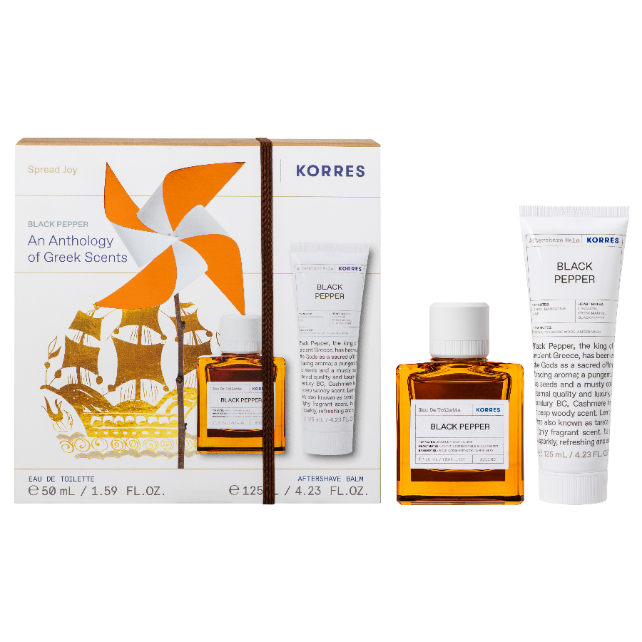 Korres Black Pepper Σετ Ανδρικού Αρώματος και Aftershave