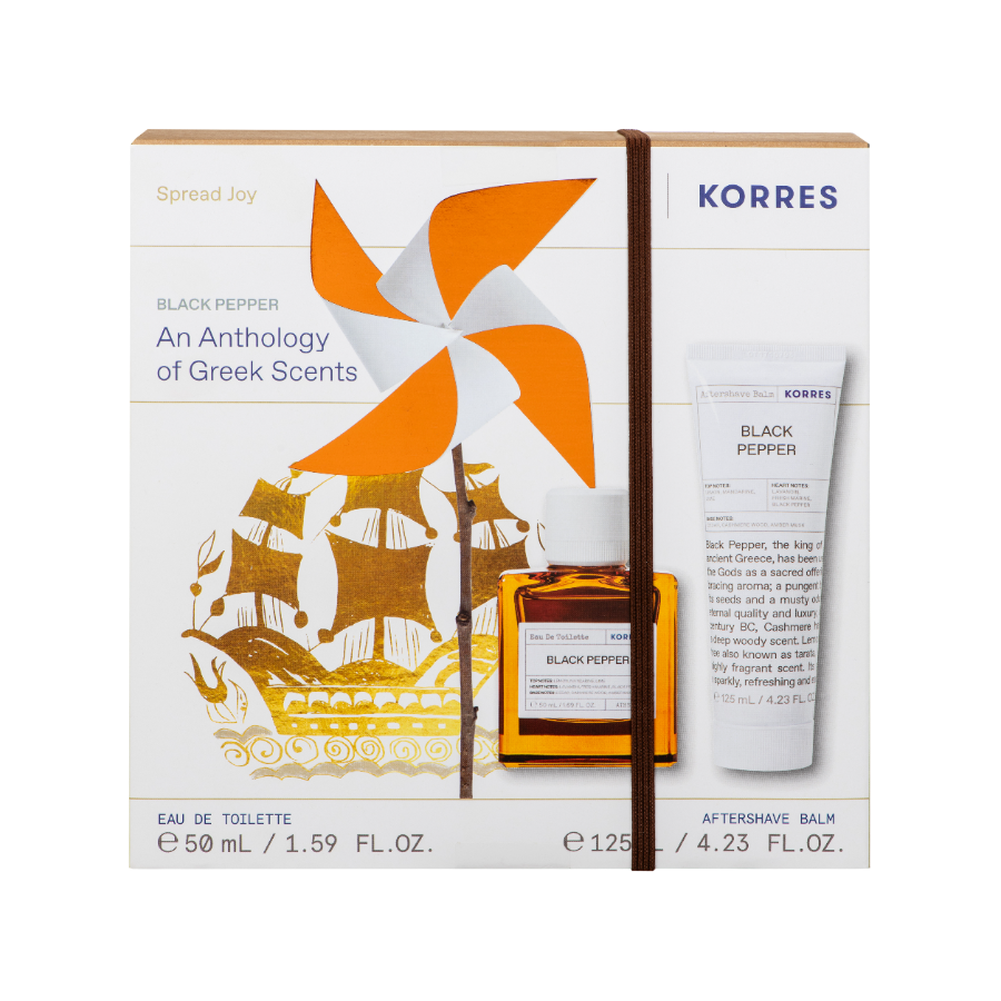 Korres Black Pepper Σετ Ανδρικού Αρώματος και Aftershave
