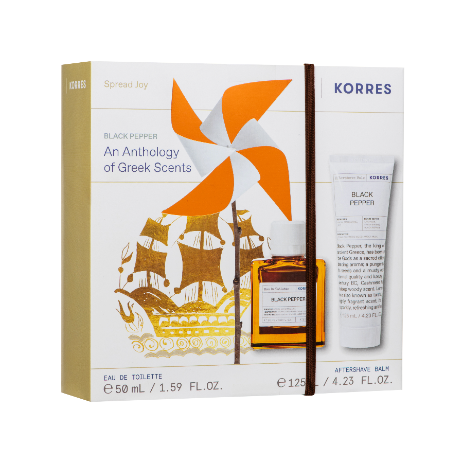 Korres Black Pepper Σετ Ανδρικού Αρώματος και Aftershave