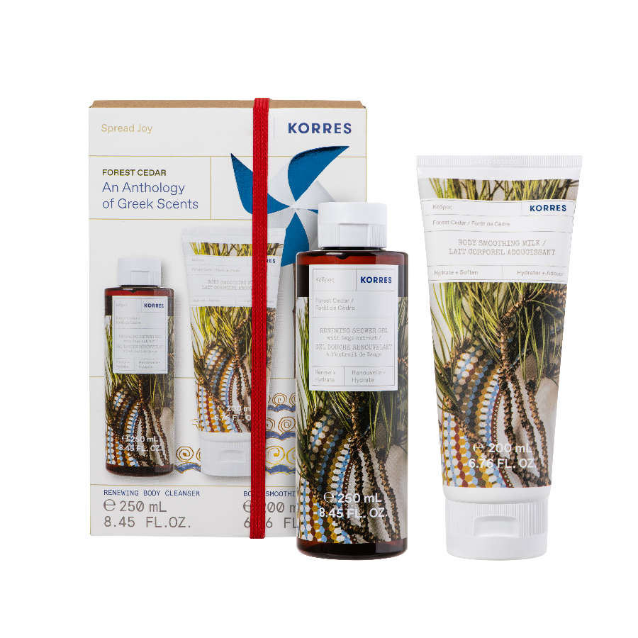 Korres Forest Cedar Gift Set Body Cleanser & Body Milk