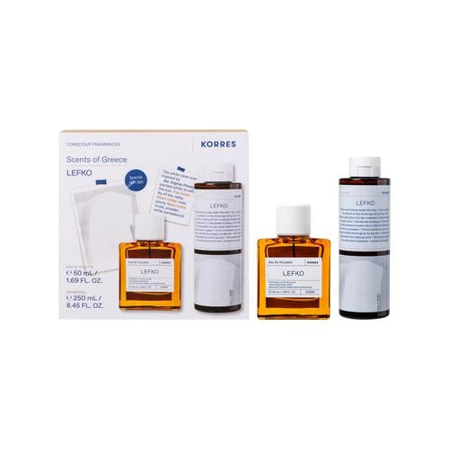 Korres LEFKO Gift Set – Άρωμα & Αφροντούς 50ml + 250ml