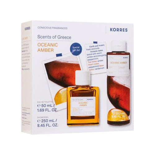 Korres Scents of Greece Oceanic Amber – Πακέτο Δώρου με Φρέσκο Ξυλώδες Άρωμα