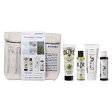 Korres The Aegean Escape Travel Kit - Περιεχόμενα με 4 προϊόντα ταξιδίου και υφασμάτινο νεσεσέρ