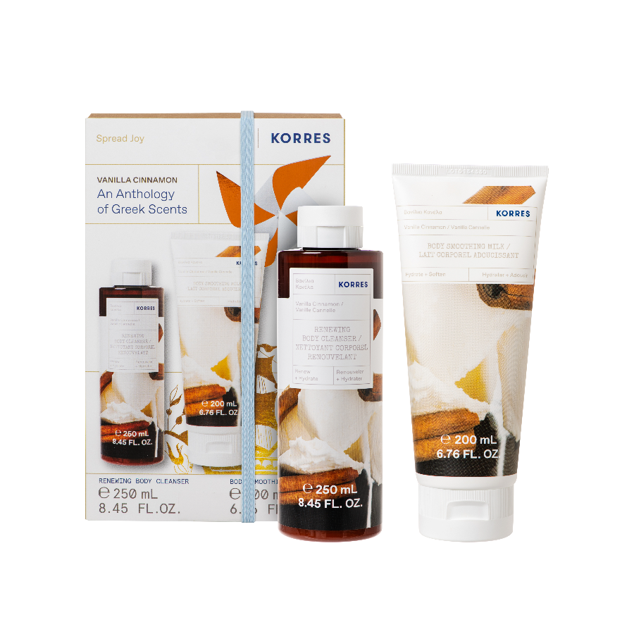 Korres Vanilla Cinnamon Gift Set Body Cleanser & Body Milk