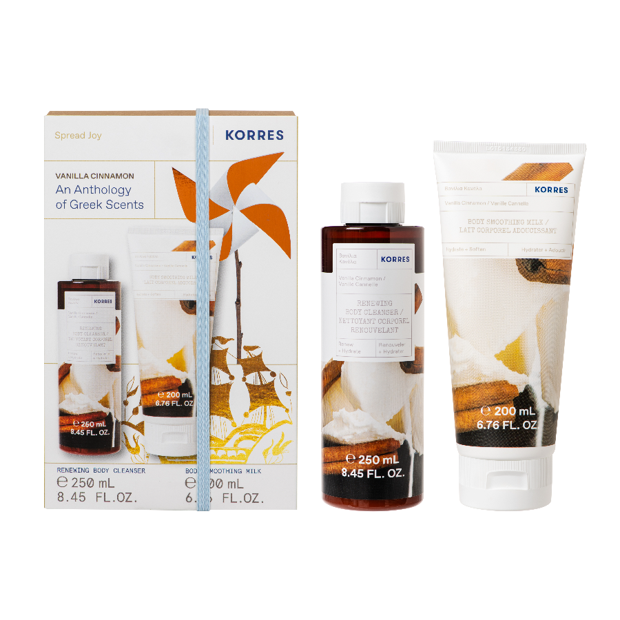 Korres Vanilla Cinnamon Gift Set Body Cleanser & Body Milk