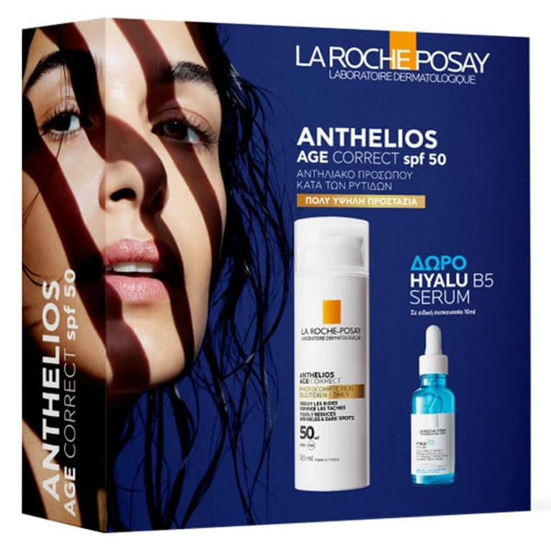 La Roche-Posay Anthelios Age Correct SPF50 με Δώρο Hyalu B5 Serum