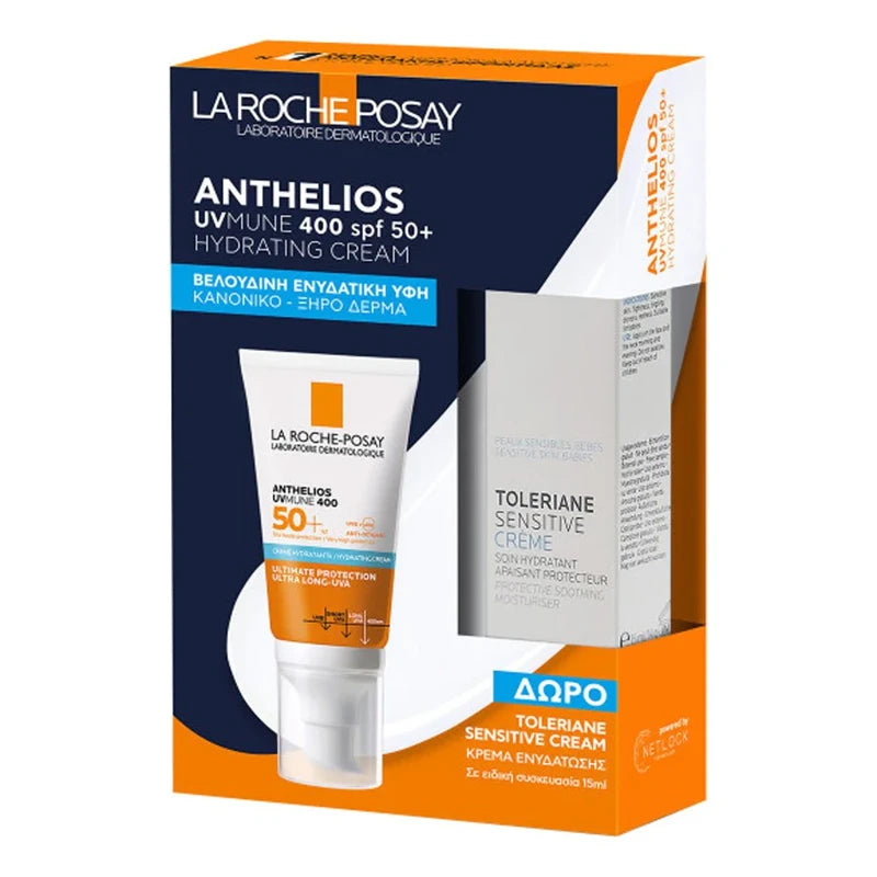 La Roche-Posay Anthelios UVMune 400 Hydrating Cream SPF50 με Δώρο Toleriane Sensitive Cream