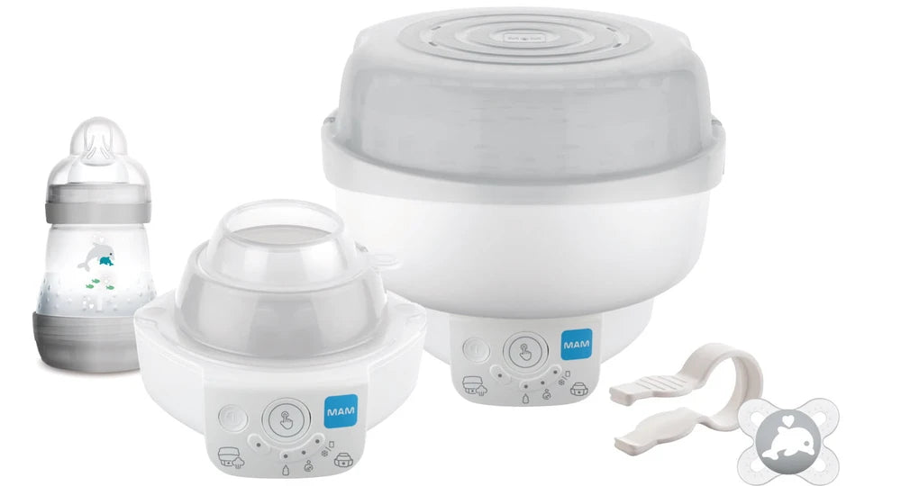 MAM θερμαντήρας και αποστειρωτής για μπιμπερό και πιπίλες με εξαρτήματα