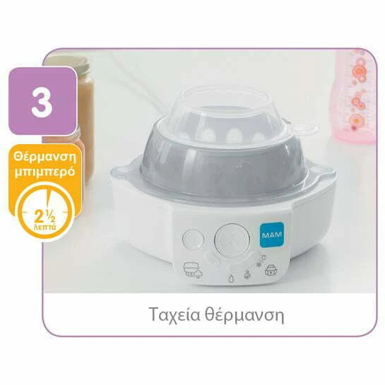 MAM Θερμαντήρας Μπιμπερό με Γρήγορη Θέρμανση 2,5 Λεπτά