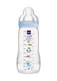 MAM Easy Active Μπιμπερό 330ml Μπλε με Θηλή Σιλικόνης και Σχέδιο Πιγκουίνος – Από 4 Μηνών