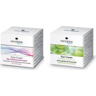 Messinian Spa Promo Αντιγηραντική Κρέμα Προσώπου 50ml & Δώρο Κρέμα Ματιών με Αμαμελίδα & Αγγούρι 30ml