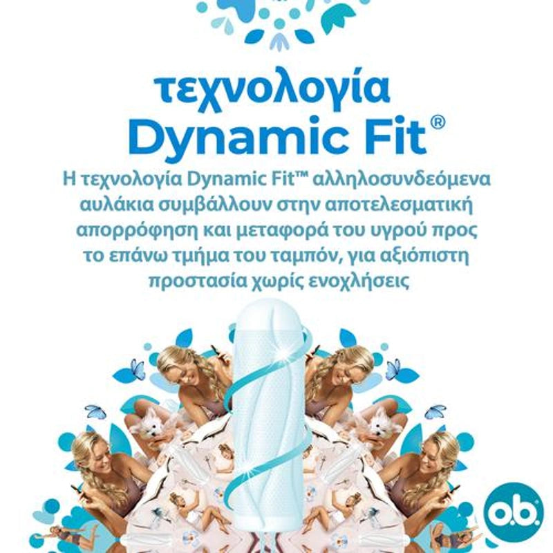 o.b. ProComfort Super Plus – Ταμπόν με Τεχνολογία Dynamic Fit και Κάλυμμα SilkTouch για Απόλυτη Άνεση