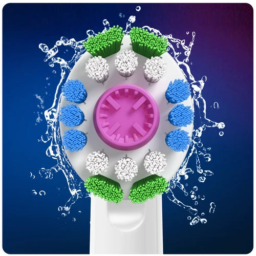 oral-b 3d white στρογγυλή κεφαλή με γυαλιστικό για λεύκανση δοντιών