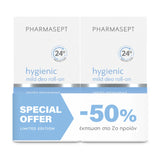 Pharmasept Hygienic Mild Deo Roll-On 24h Protection Απαλό Αποσμητικό Special Offer -50% Στο 2ο Προϊόν (2x50ml)