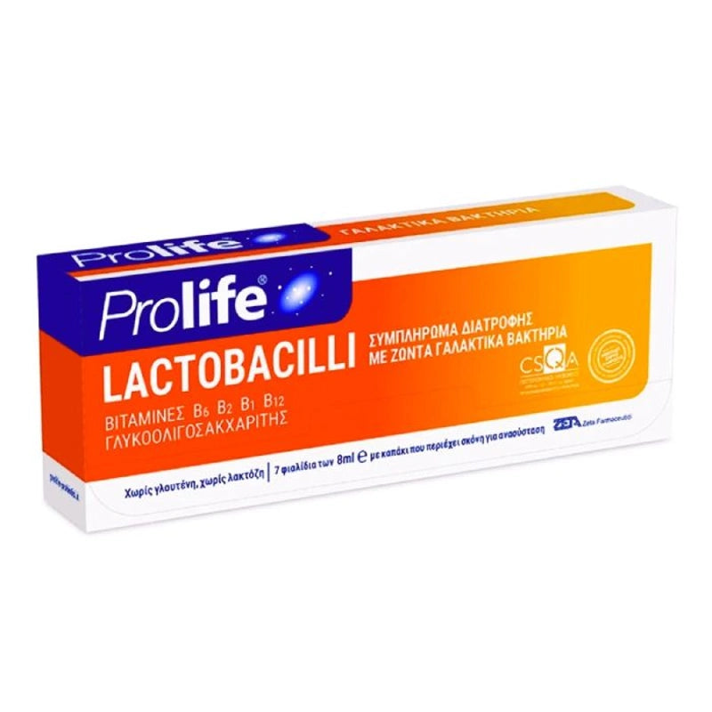 Prolife Lactobacilli – Συμπλήρωμα Διατροφής με Ζωντανά Γαλακτικά Βακτήρια και Βιταμίνες B6, B2, B1, B12